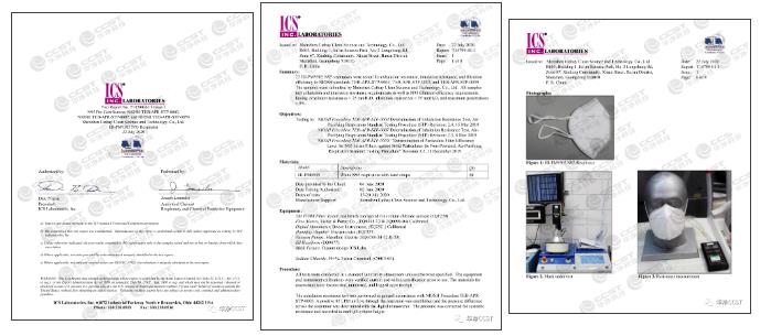 SGS CE-EN149 檢測報告（FFP2級別）